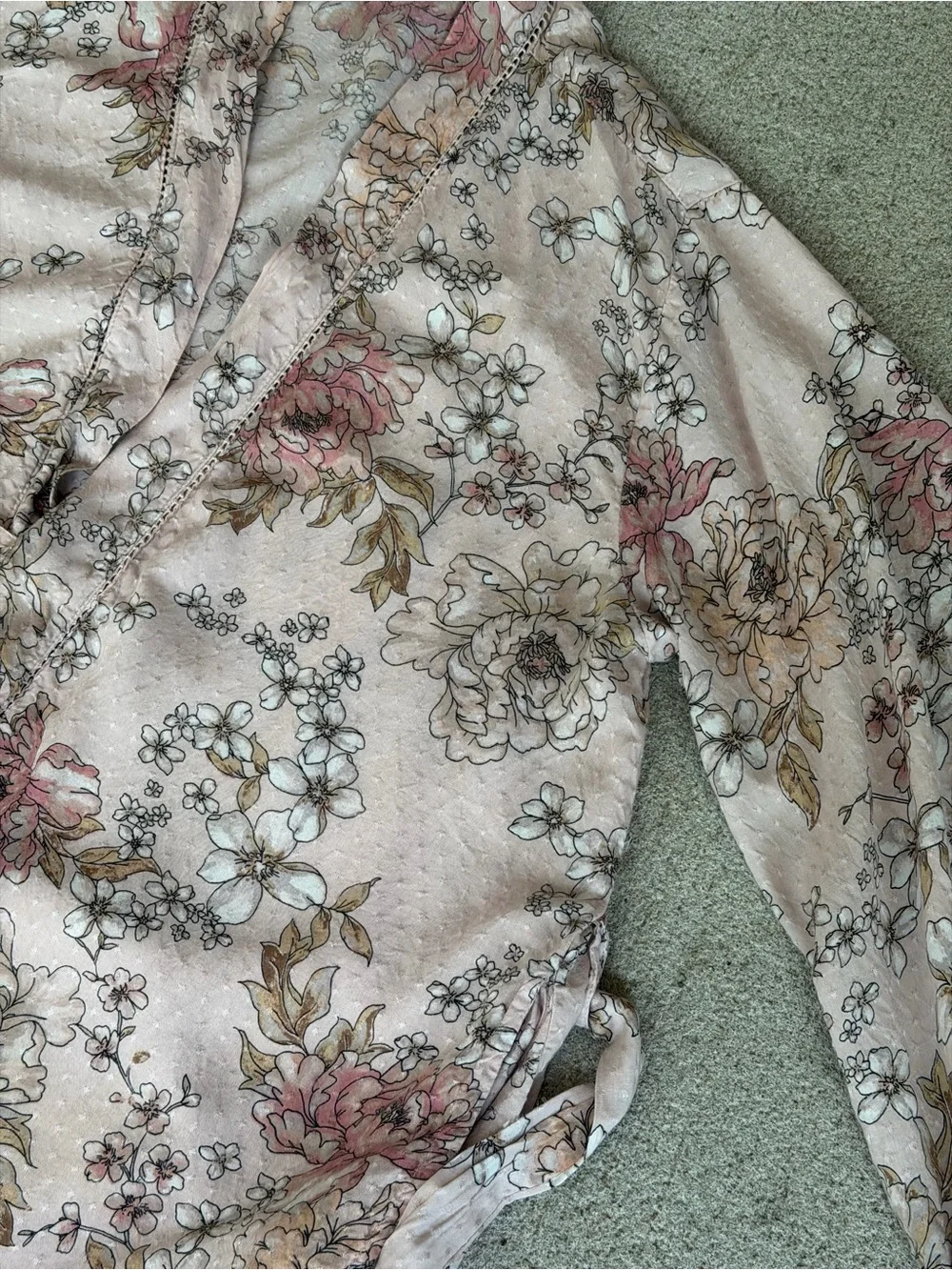 Floral Linen & Cotton Pajama Set - Robe + PJ Set